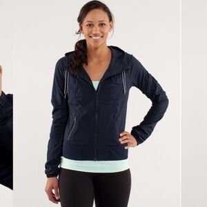 Lululemon Street To Studio Jacket Dark Navy Blue size 8